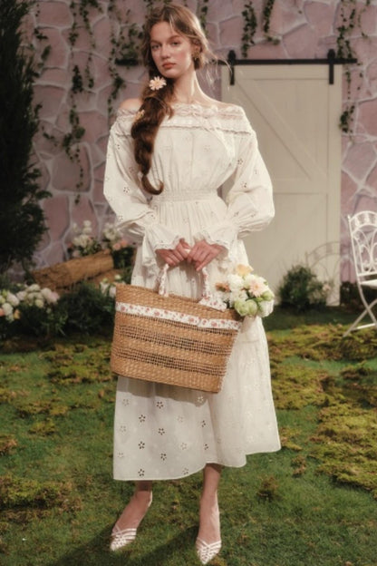 Lacemade Camellia Off-Shoulder Dress