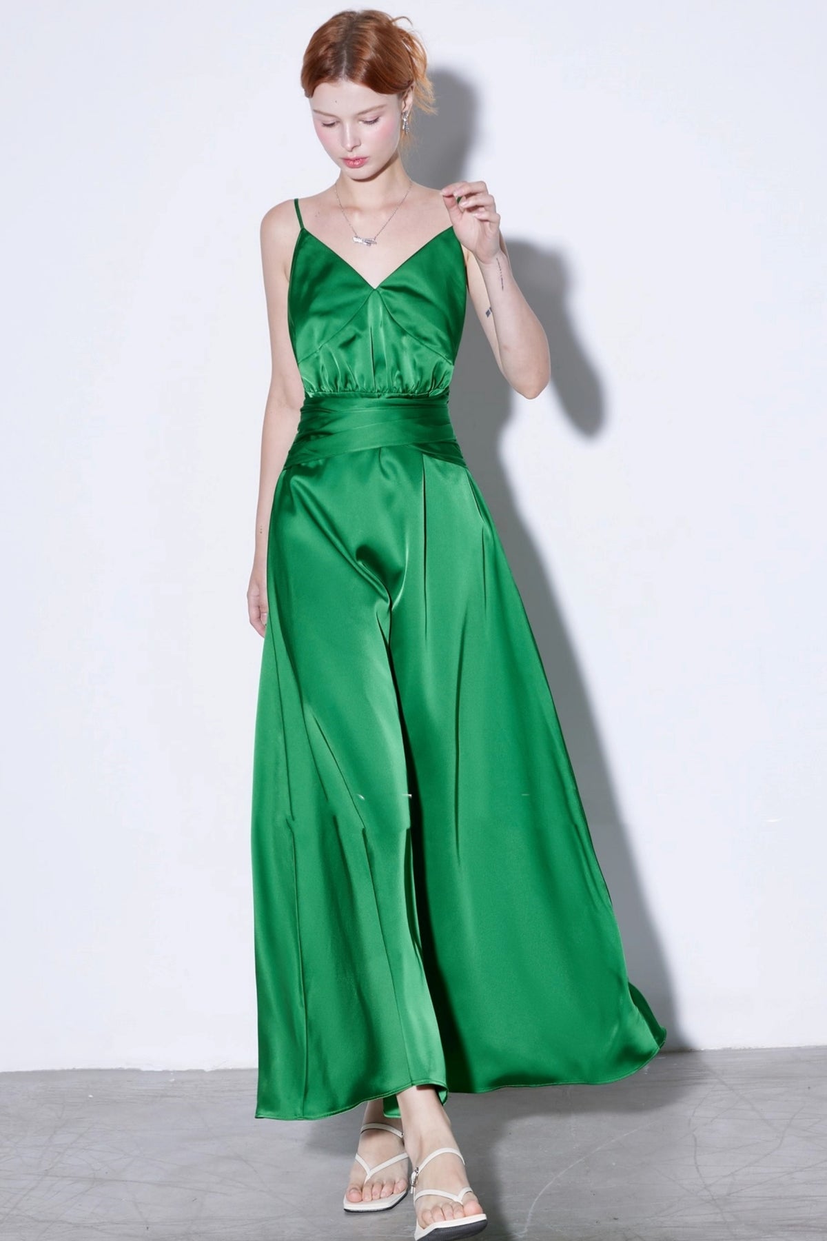 Green Vintage Resort Dress