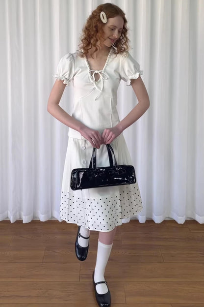 Slimming Tie-Neck Knit Top