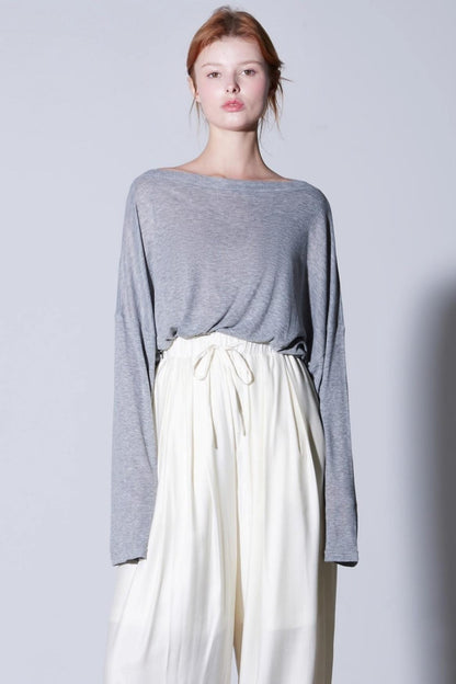 Autumn Silk Blend Long Sleeve T-Shirt