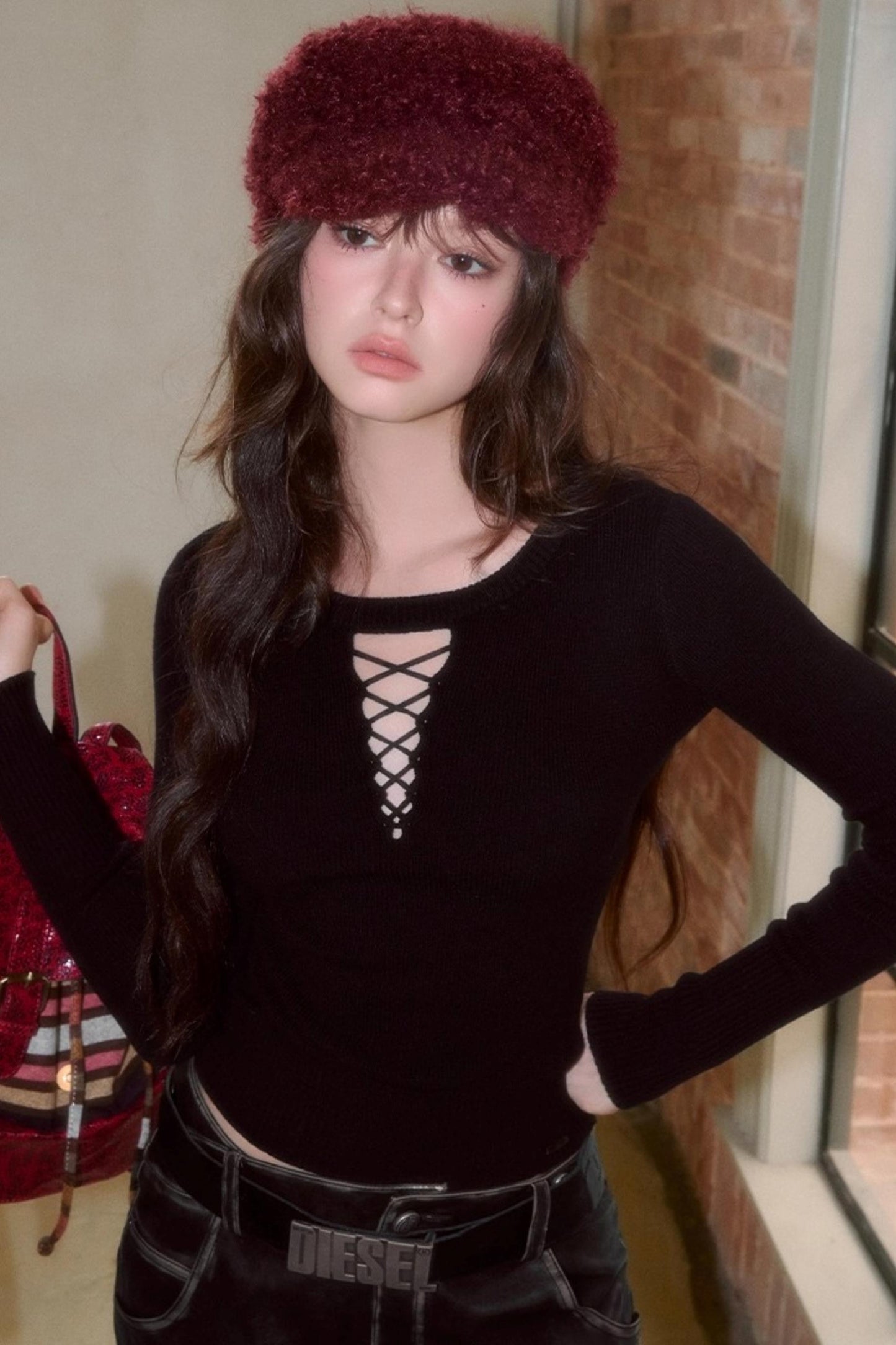 Sweet Strap Slim Knitwear