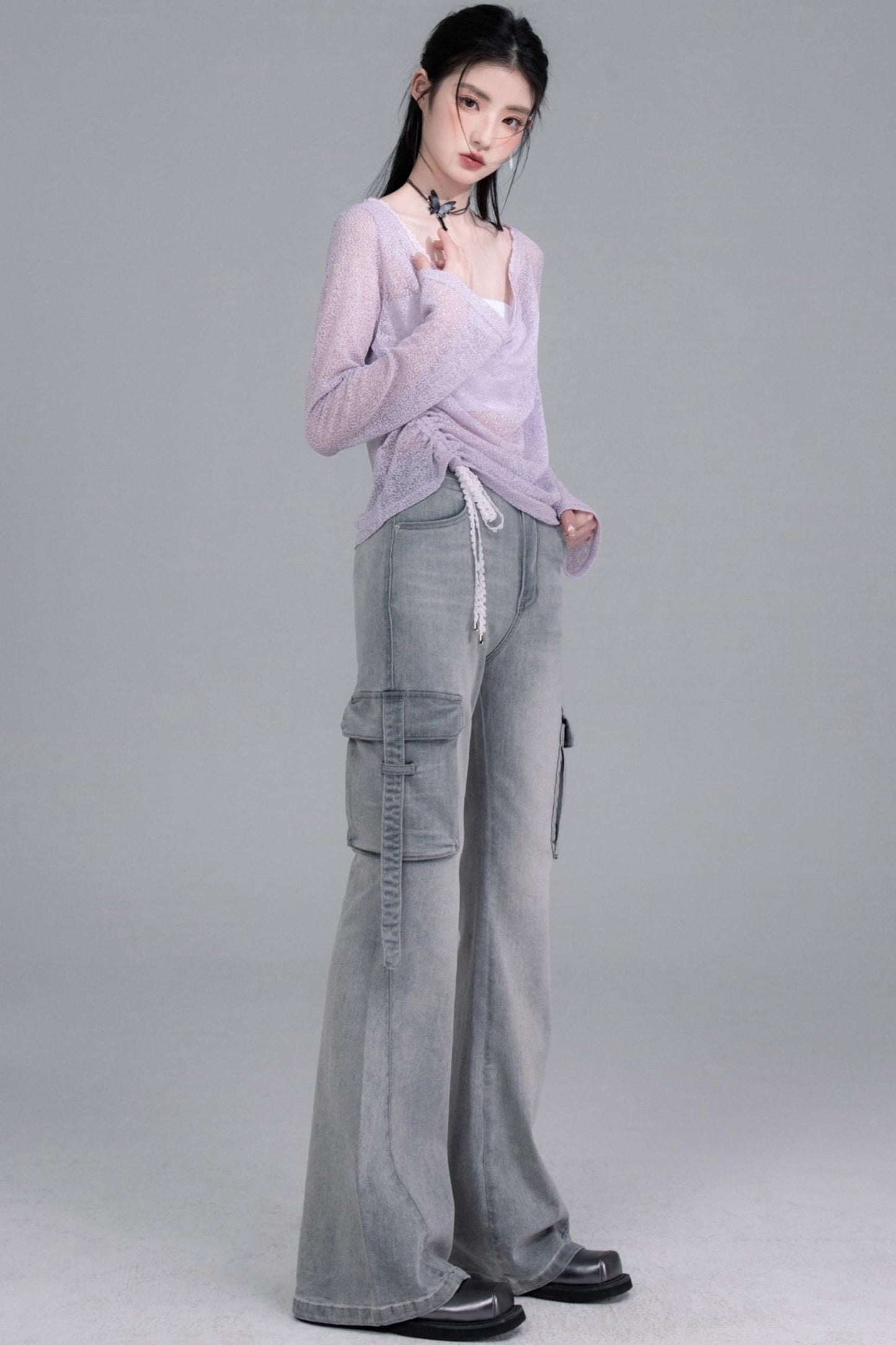 Micro Stretch Flare Denim Pants