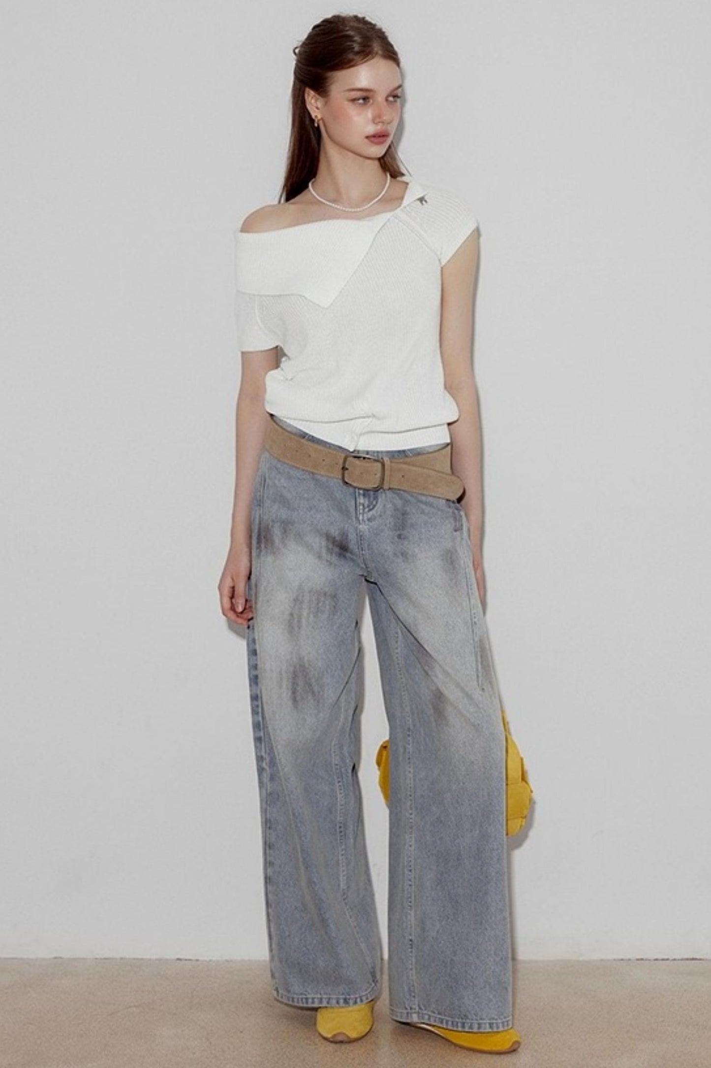 Stardust Color Distress Denim Pants