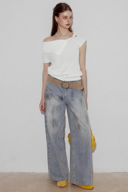 Stardust Color Distress Denim Pants