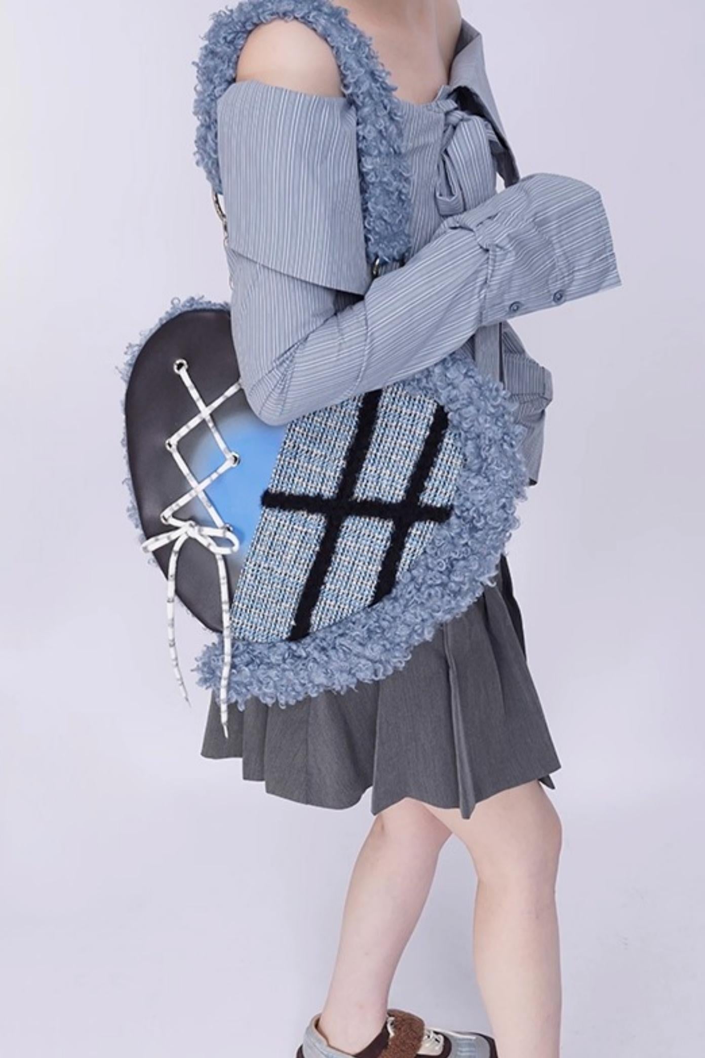 Graffiti Patchwork Heart Bag