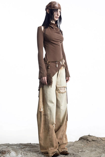 Off-the-Shoulder Knit Tee