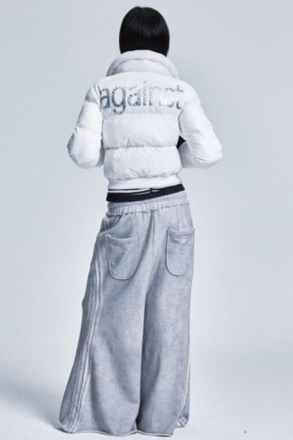 Frayed Hem Distressed Sweatpants