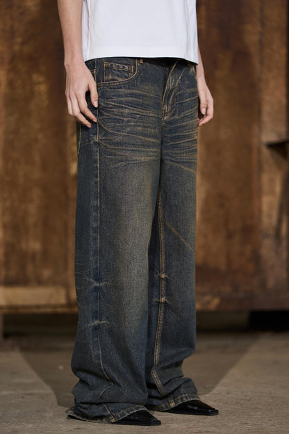 Yellow Distressed Jeans