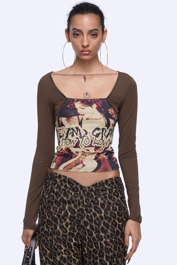 Colorblock Necklace Top