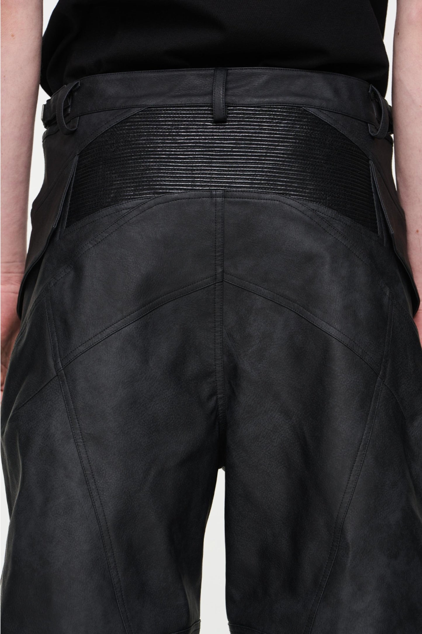 Patchwork Leather Shorts