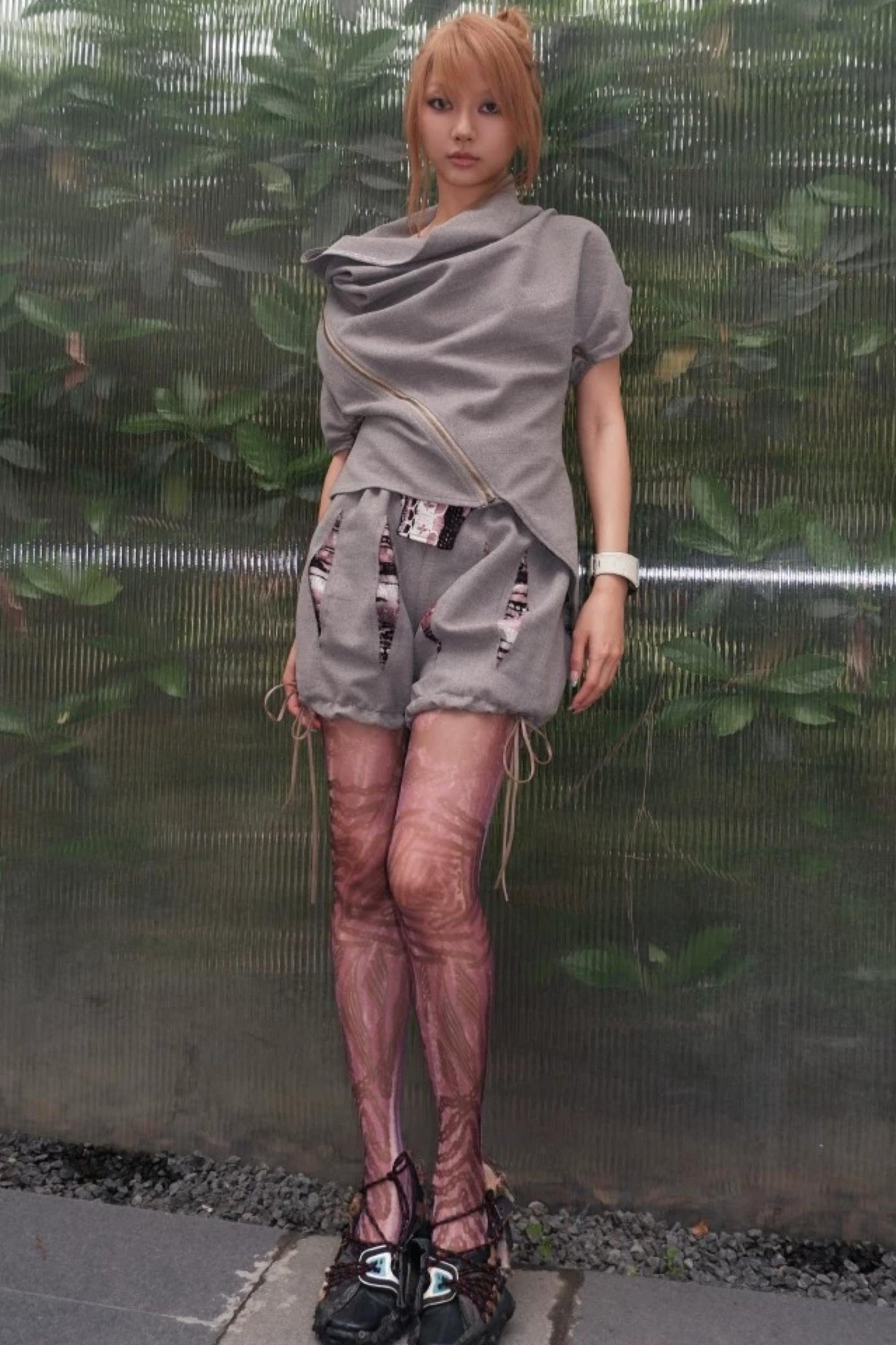 Irregular Patchwork Lantern Shorts