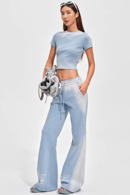 Ausgestellte Baumwollhose im Equestrian-Stil