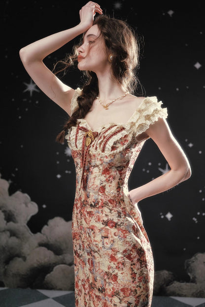 French Lace Floral Dress Set-Up