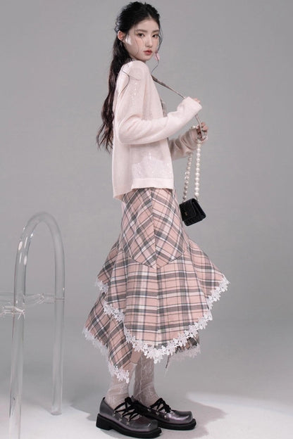럭셔리 핑크 가디건