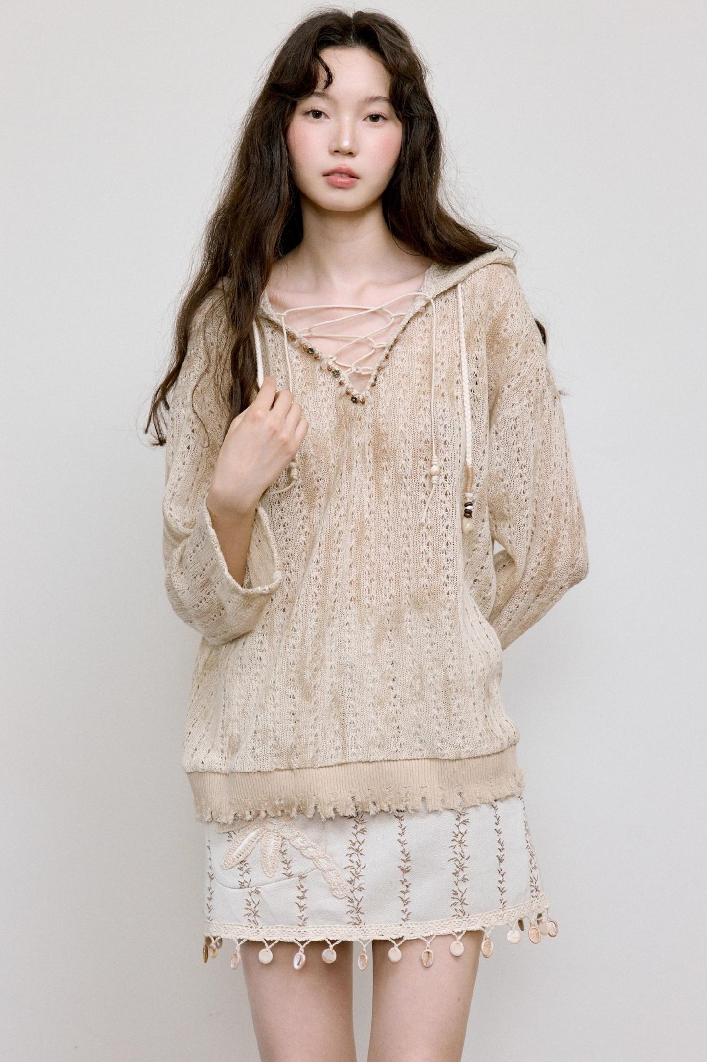Original Neo-Bohemian Hooded Blouse