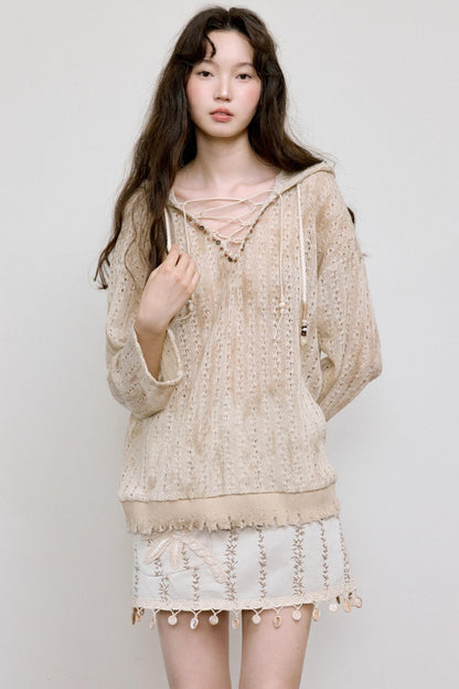 Original Neo-Bohemian Hooded Blouse