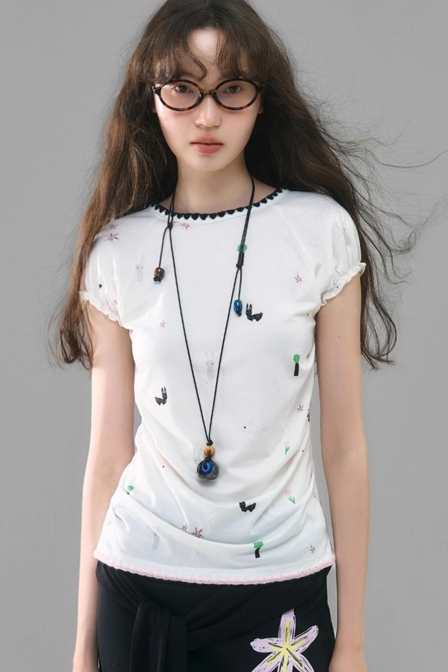 Wilderness Rabbit Crew Neck Top Set-Up