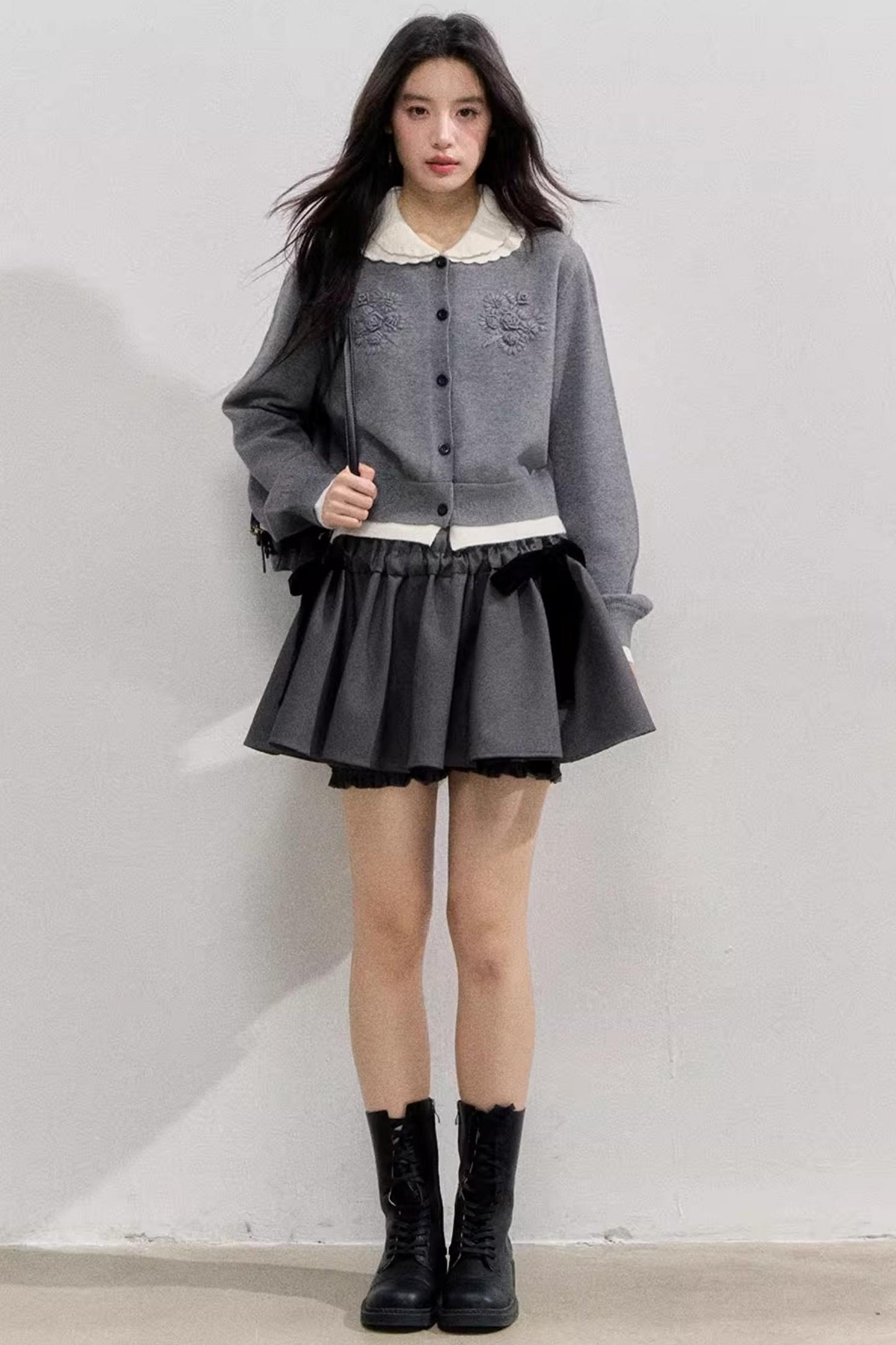 Sunset Rose Crochet Sweater