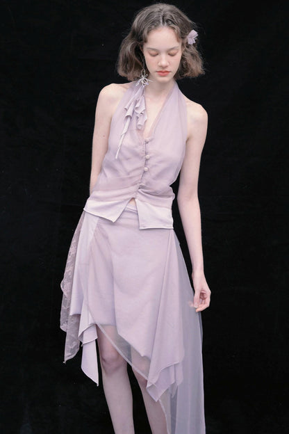 Misty Purple Lace Skirt