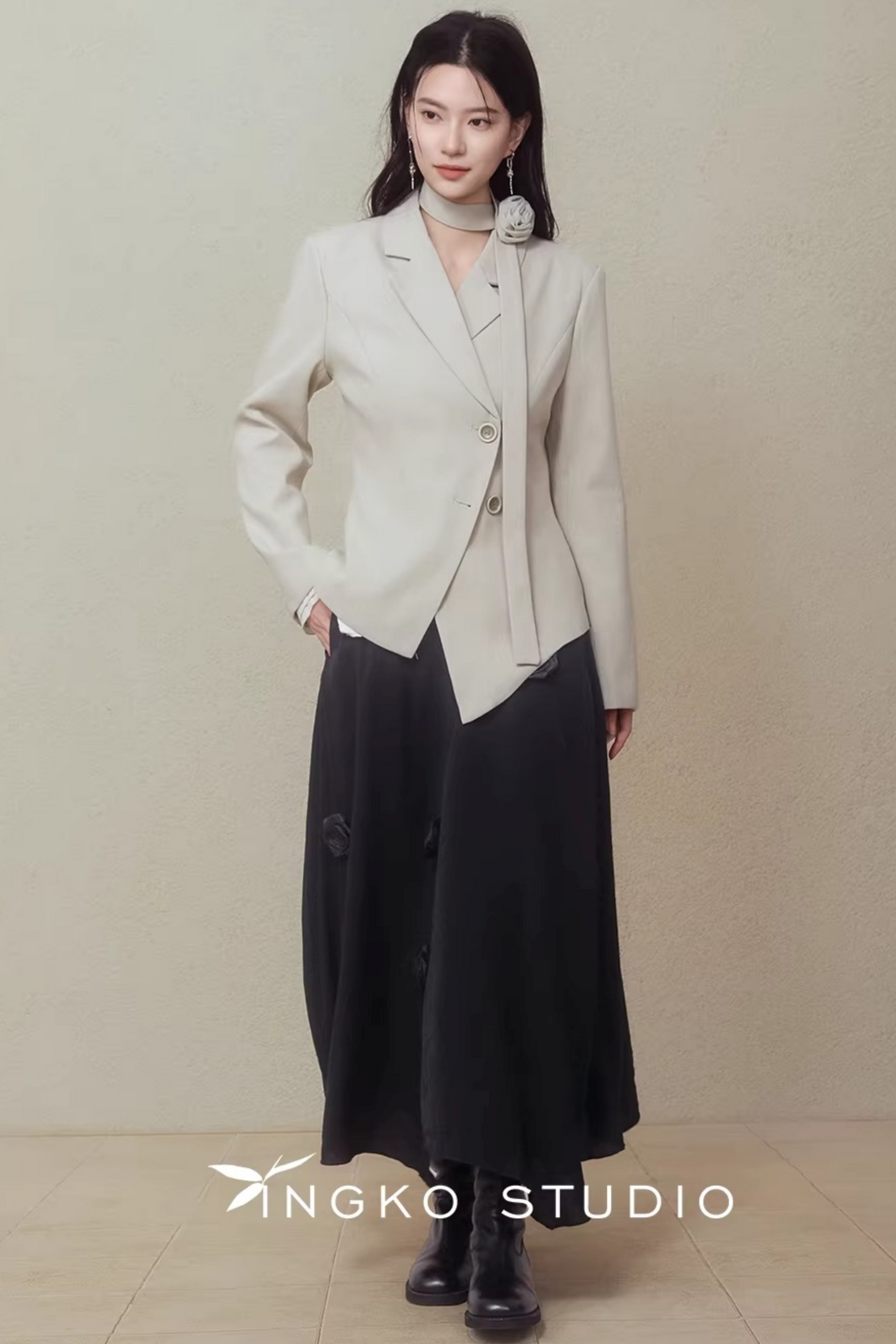 Asymmetrische Hanfband-Jacke