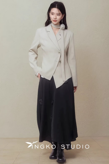 Asymmetrische Hanfband-Jacke