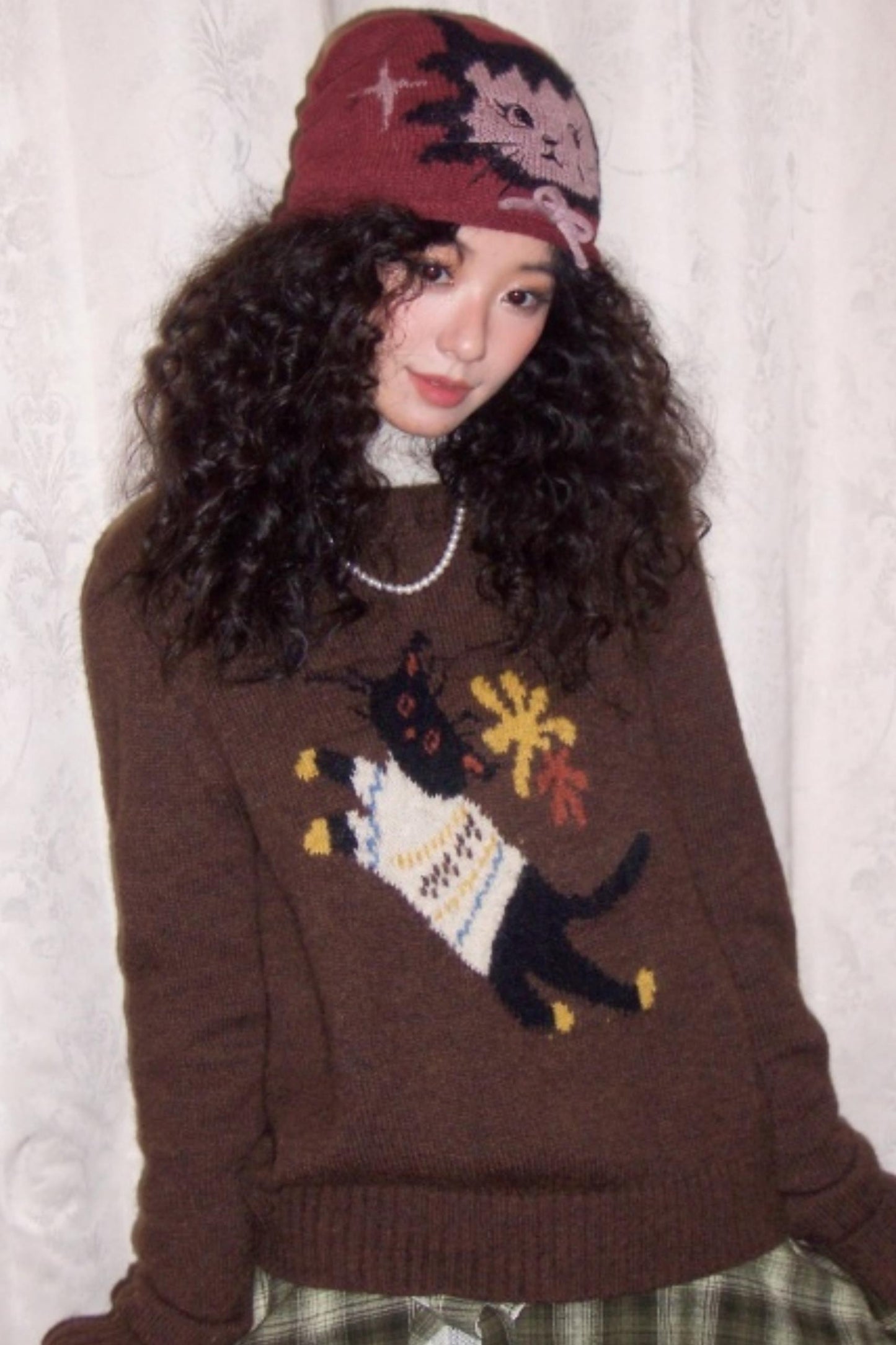 Mohair Room Cat Sweater Set-Up