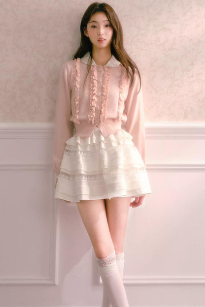 Pink Knitted Cardigan