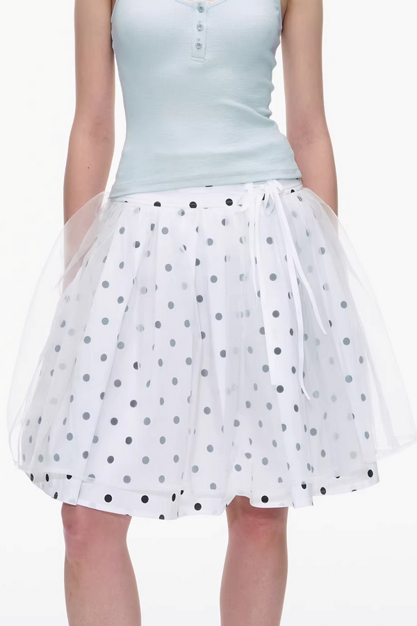 Pure Cotton Polka Dot Skirt