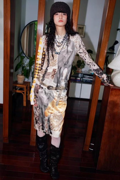 Autumn Niche Printed Sleeve Top