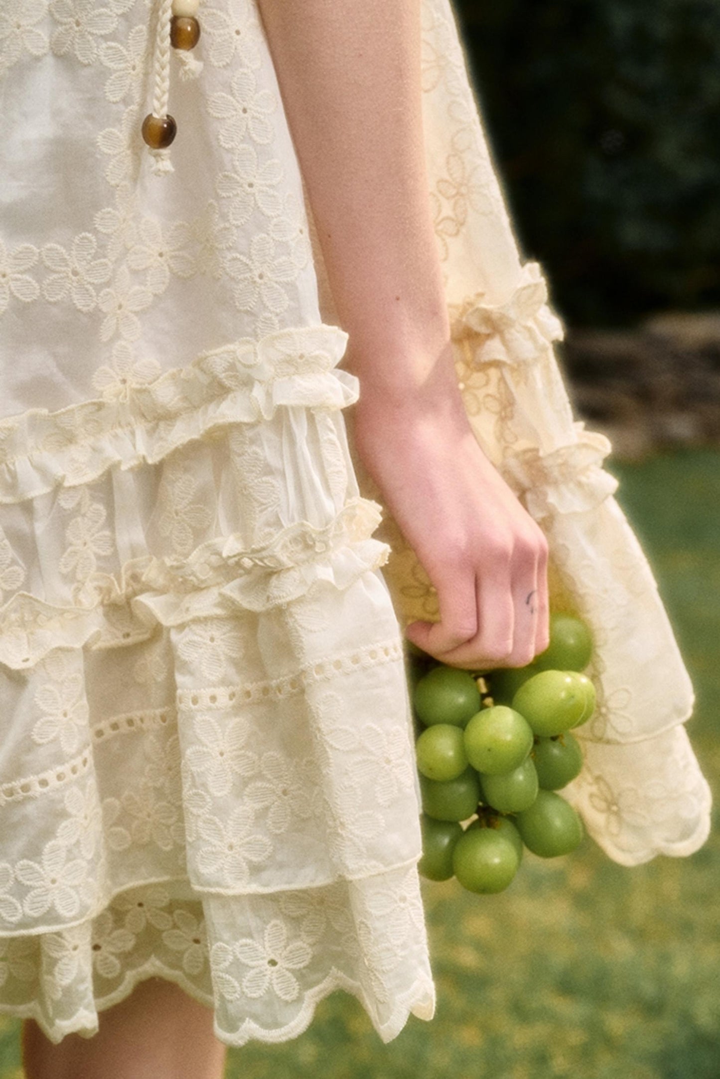 Pleated Lace Halter Maxi Dress