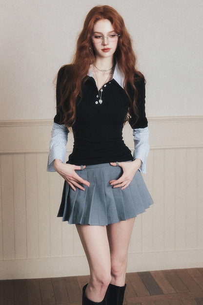 High-Intelligence Patchwork Knitted Sweater