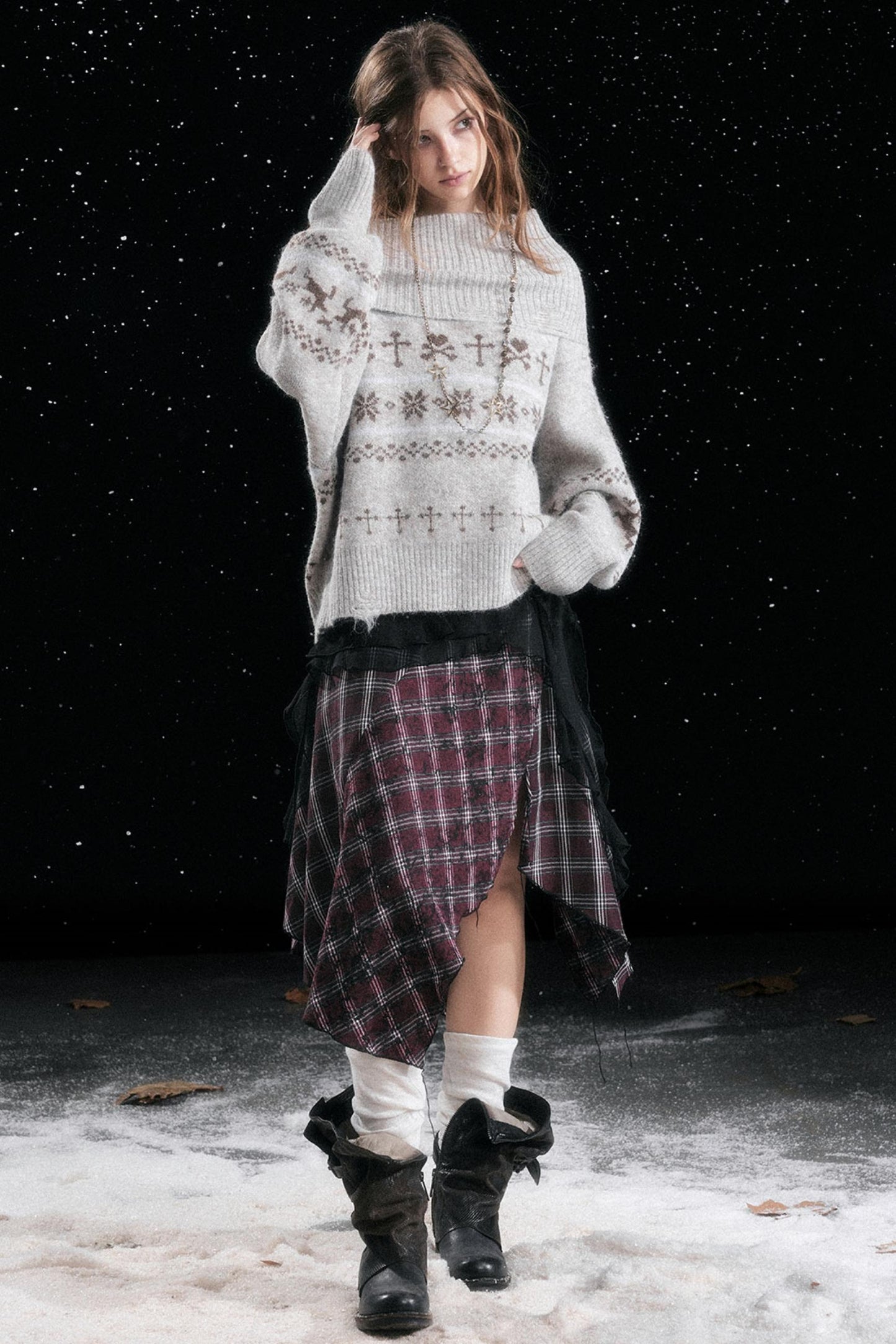 Fair Isle Vintage Sweater Top