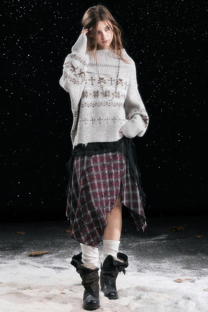 Fair Isle Vintage Sweater Top