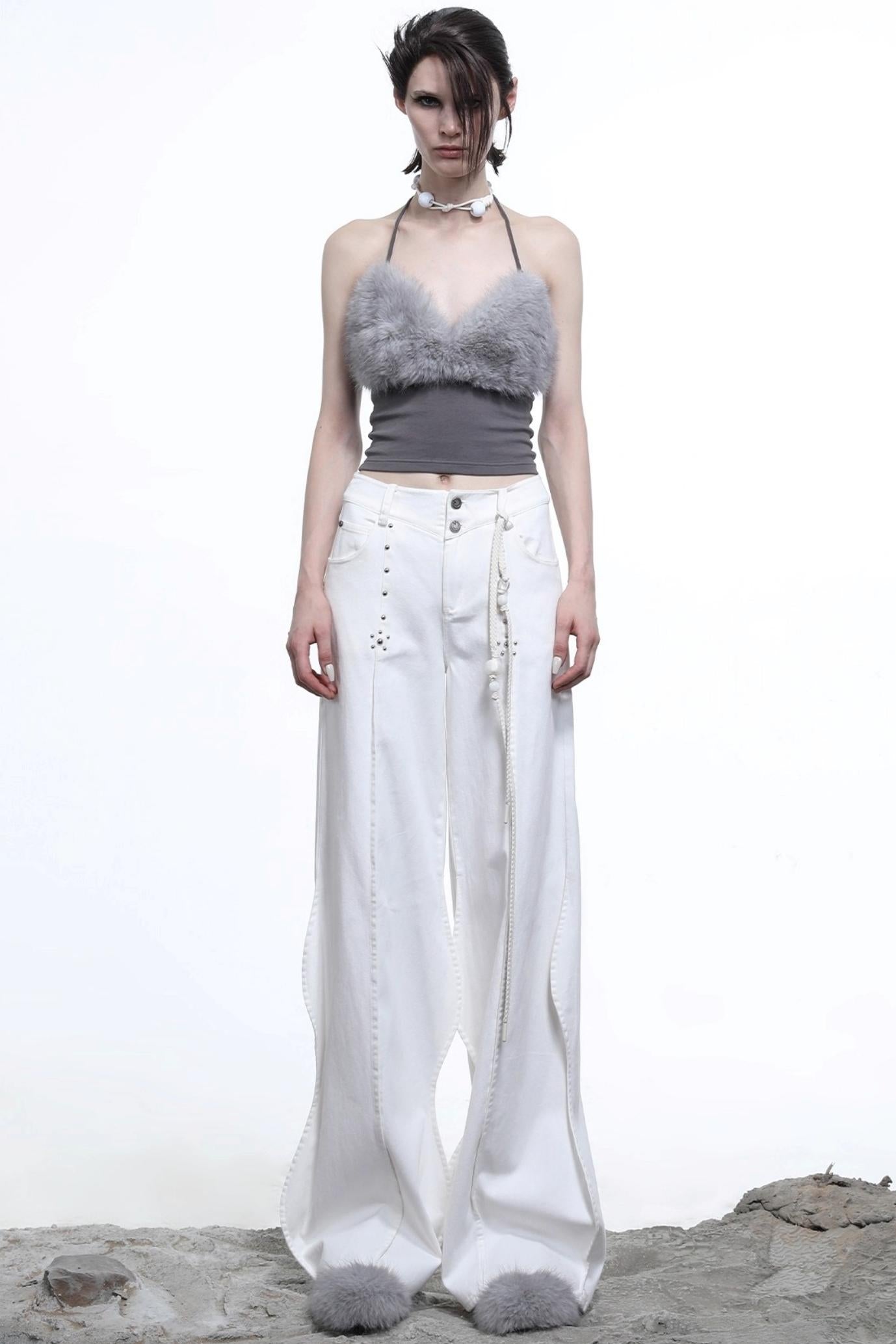 Fur Knit Halterneck Camisole