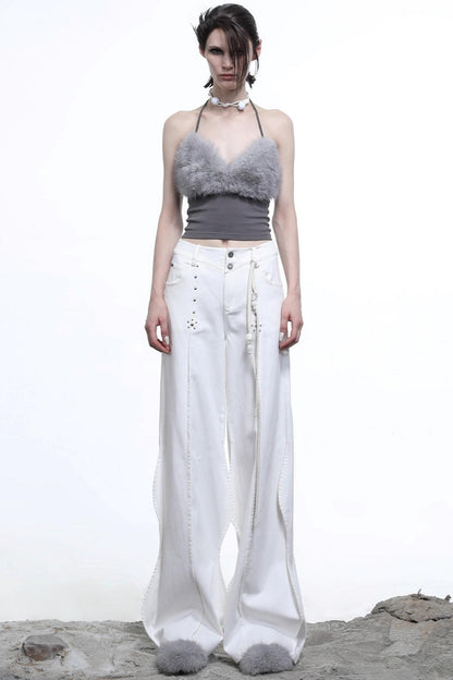 Fur Knit Halterneck Camisole