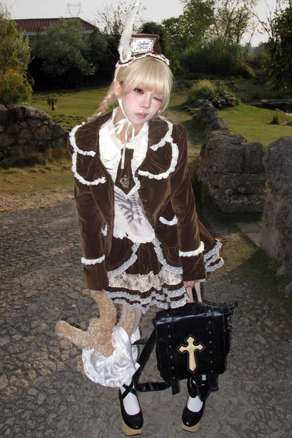 Retro Velvet Lace Blazer