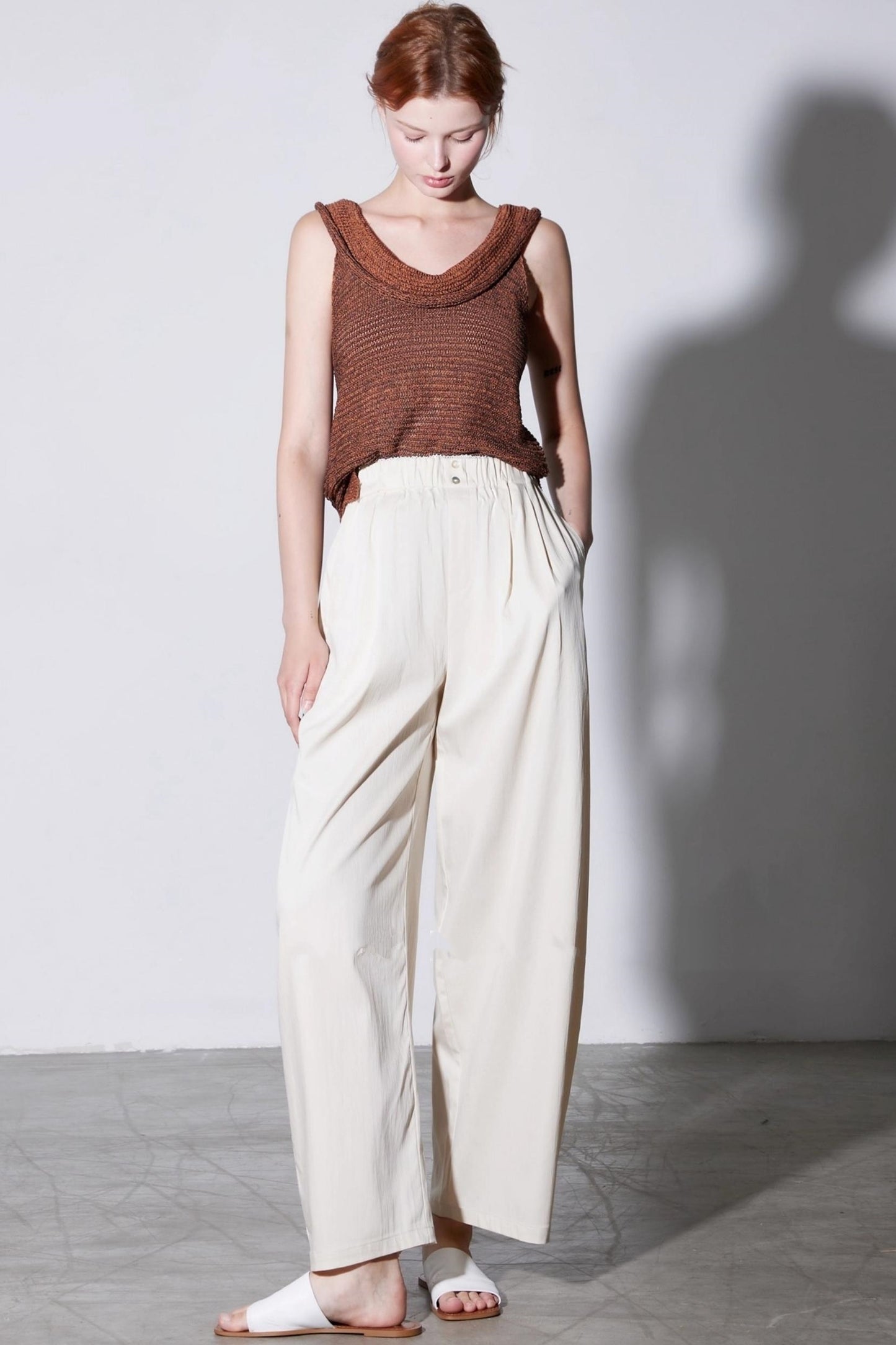 Cool Lyocell Walking Wide-Leg Trousers
