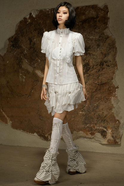 Retro Palace Puff Sleeve Blouse