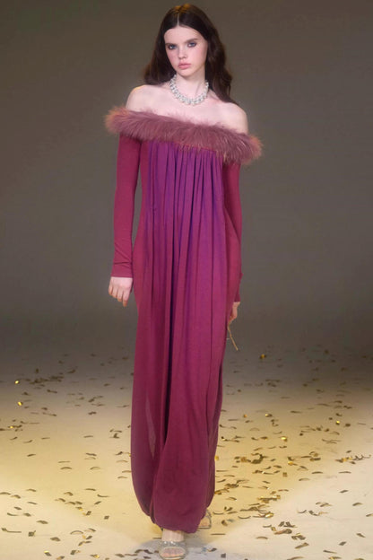 레트로 오프숄더 바디콘 원피스