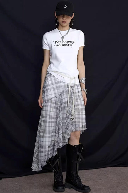 Summer Ruffled Irregular Skirt