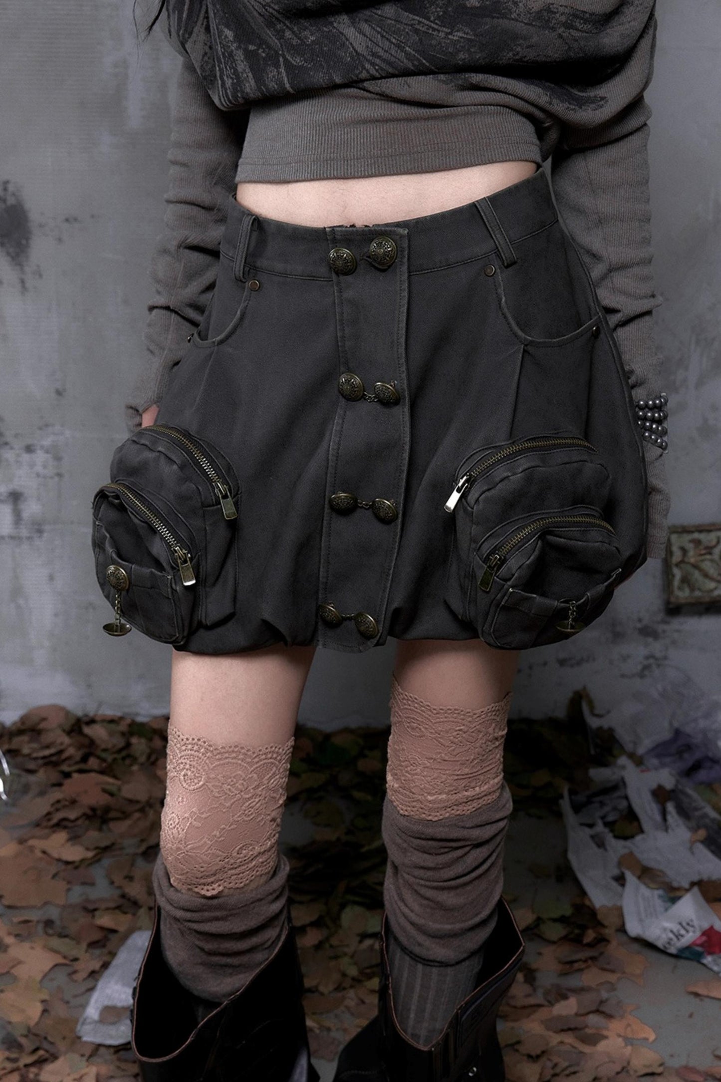 Court Street Leather Skirt