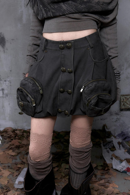 Court Street Leather Skirt