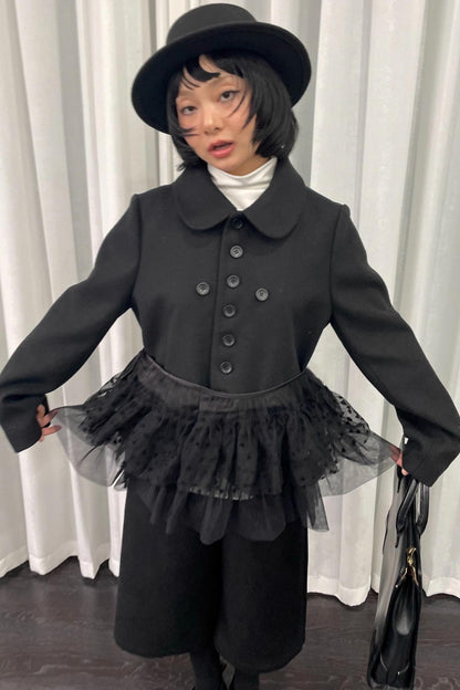 Deodorizing Mesh Lace-Up Shawl Cape