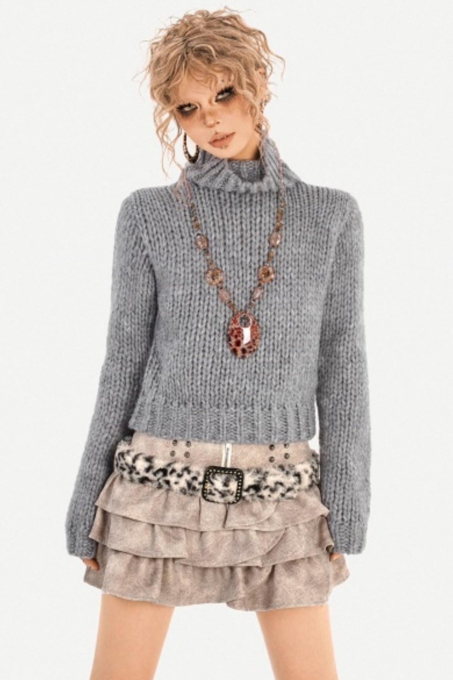 Retro Studded Cake Skirt