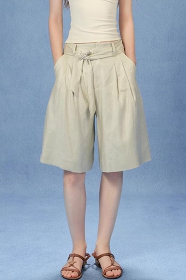 Luxe Linen Bow Tie Pants