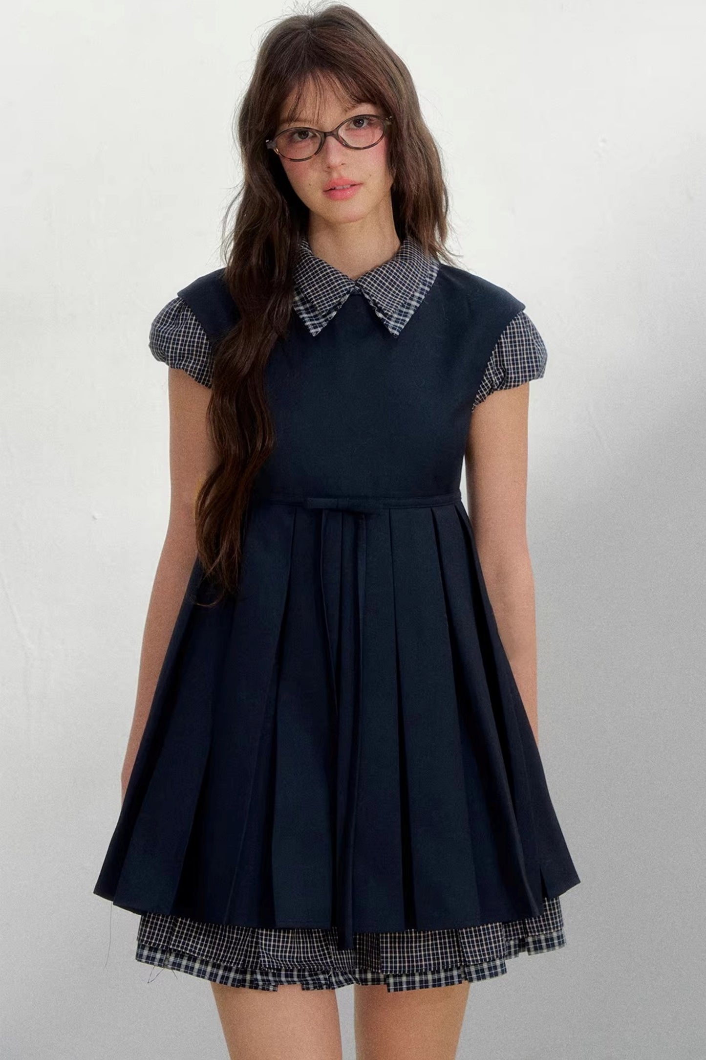 Woolen Short Sleeve Dress
