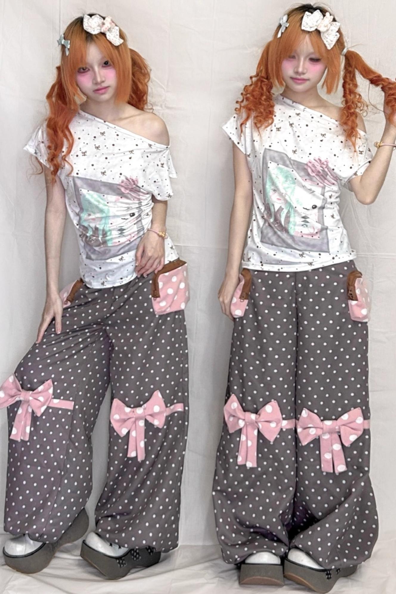 Polka Dot Loose Trousers