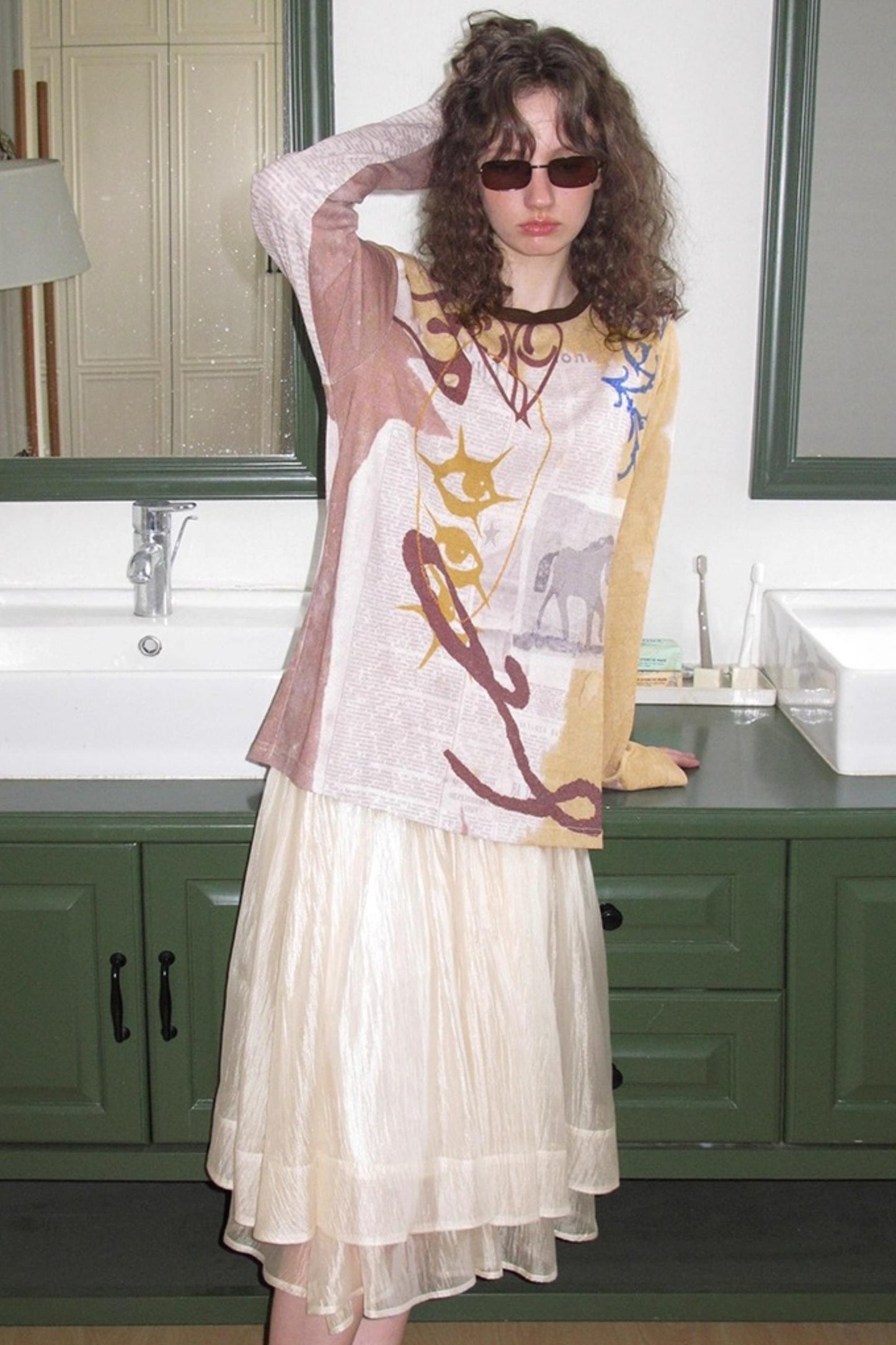 Print Long-Sleeved T-Shirt