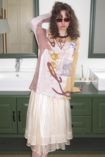 Print Long-Sleeved T-Shirt