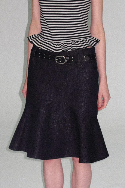 Wide-Waisted Fishtail Skirt